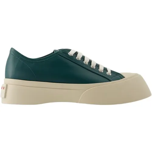 Leather Lace Up Sneakers , male, Sizes: 8 UK - Marni - Modalova