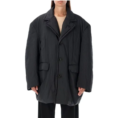 Stylish Puffer Tailoring Jacket /Grey , female, Sizes: XS - MM6 Maison Margiela - Modalova