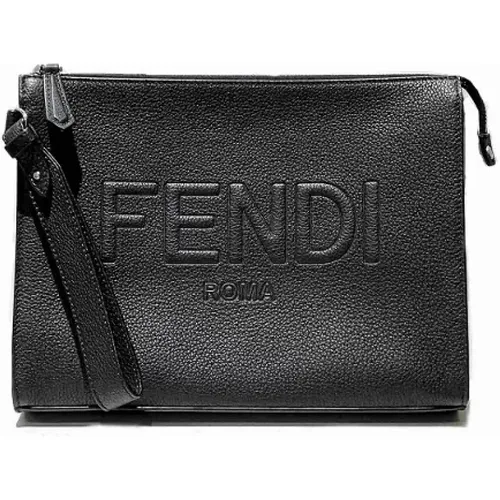 Pre-owned Clutches, female, , Size: ONE SIZE Pre-owned Leather handbags - Fendi Vintage - Modalova