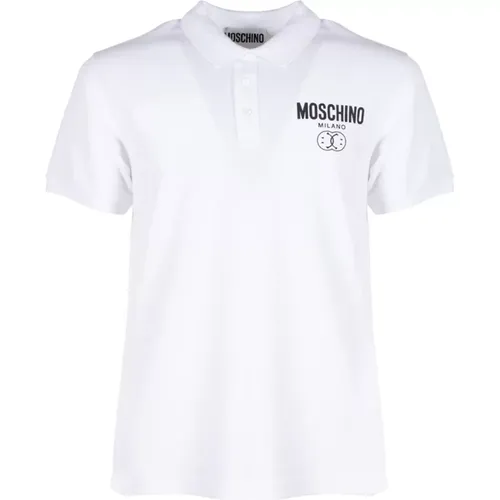 Polo Shirts, male, , Size: S Double Smile Polo T-shirt - Moschino - Modalova