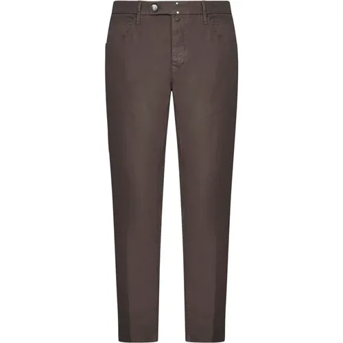 Slim Fit Trousers , male, Sizes: W36 - Incotex - Modalova