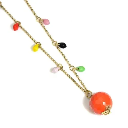 Pre-owned Jewellery, female, , Size: ONE SIZE Pre-owned Metal necklaces - Fendi Vintage - Modalova