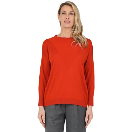 Long Sleeve Boat Neck Sweater , female, Sizes: M - Alpha Studio - Modalova