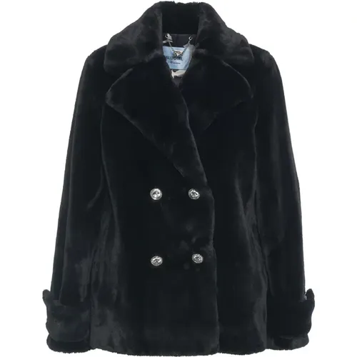 Faux Fur Doppelreihige Jacke , Damen, Größe: 2XS - Blugirl - Modalova