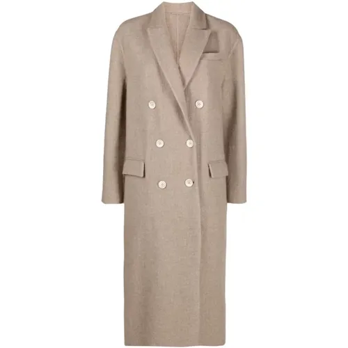 Cashmere Double-Breasted Coat , female, Sizes: S, XS - BRUNELLO CUCINELLI - Modalova