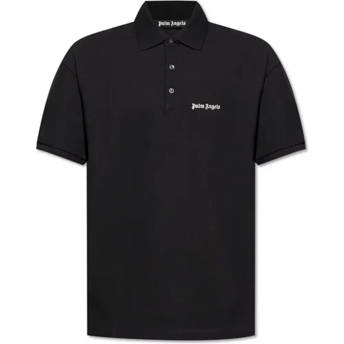 Polo with embroidered logo , male, Sizes: L, S, M, XL - Palm Angels - Modalova