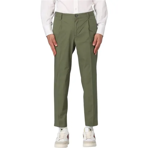 Cropped Trousers, male, , Size: M Chinos - Incotex - Modalova