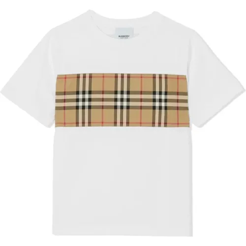 Vintage Check-panelled Kinder T-Shirt - Burberry - Modalova