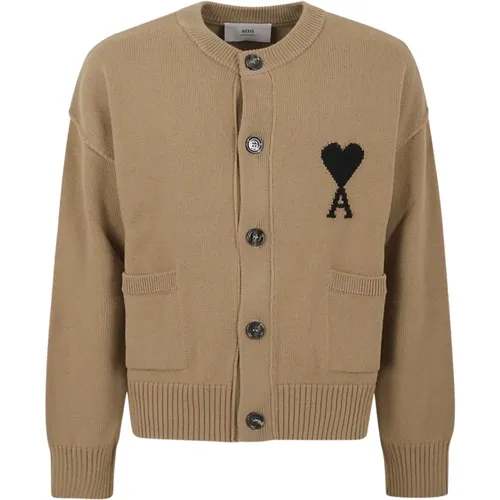 Cardigans, male, , Size: XL ADC Cardigan - Ami Paris - Modalova