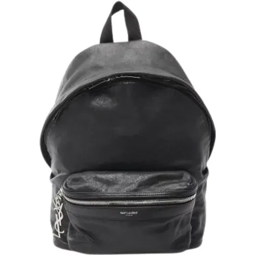 Pre-owned Backpacks, female, , Size: ONE SIZE Pre-owned Leather Backpack - Yves Saint Laurent Vintage - Modalova
