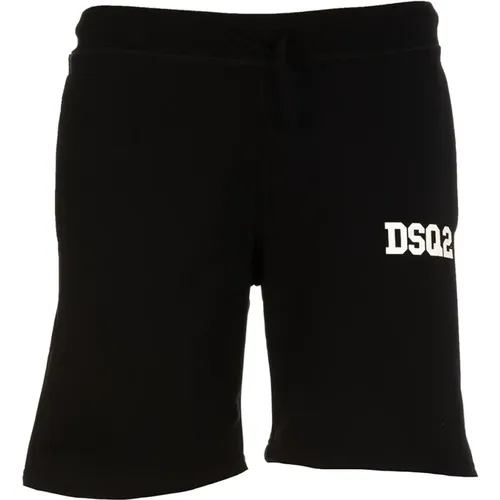 Schwarze Shorts mit Stil/Modell Namen - Dsquared2 - Modalova