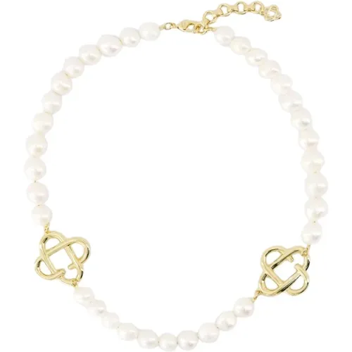 Necklaces, female, , Size: ONE SIZE Elegant Pearl Necklace - Casablanca - Modalova