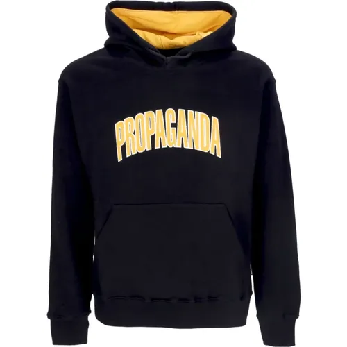 Schwarzer College Hoodie Langarm Sweatshirt , Herren, Größe: XL - Propaganda - Modalova