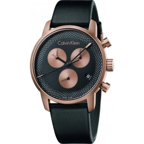 Elegant Quartz Watch with Dial and Leather Strap , female, Sizes: ONE SIZE - Calvin Klein - Modalova