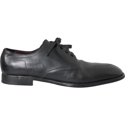 Schwarze Leder Derby Kleidschuhe - Dolce & Gabbana - Modalova