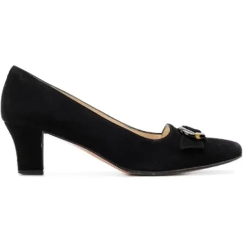 Pre-owned Pumps, female, , Size: 8 US Pre-owned Suede heels - Salvatore Ferragamo Pre-owned - Modalova