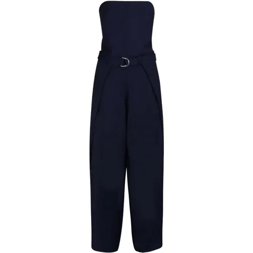 Navy Jumpsuit with Floating Panels , female, Sizes: S - Ami Paris - Modalova