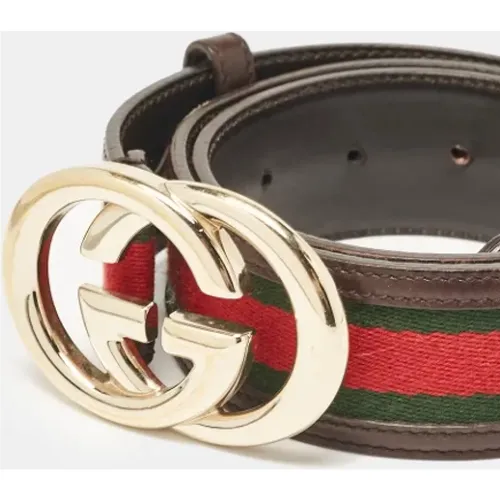 Pre-owned Belts, female, , Size: ONE SIZE Pre-owned Canvas belts - Gucci Vintage - Modalova