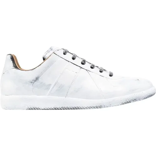 Weiße Paint Splatter Sneakers , Herren, Größe: 40 EU - Maison Margiela - Modalova