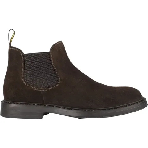 Chelsea Boots, male, , Size: 10 1/2 US Suede Chelsea Ankle Boot - Doucal's - Modalova