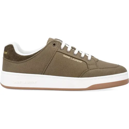 Militärgrüne Canvas-Sneakers Sl61 - Saint Laurent - Modalova