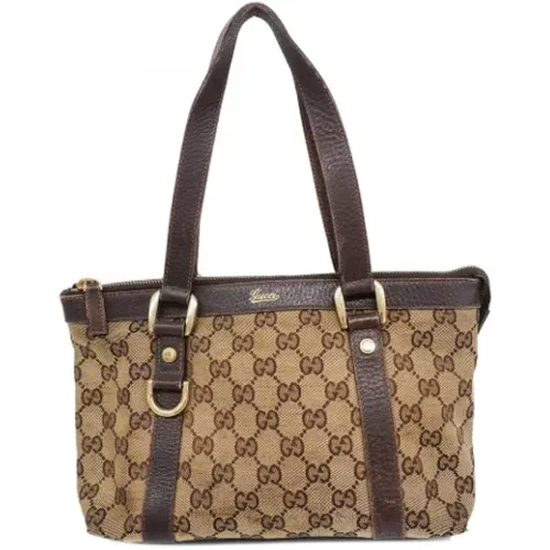 Pre-owned Tote Bags, female, , Size: ONE SIZE Pre-owned Canvas gucci-bags - Gucci Vintage - Modalova