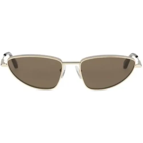 Sunglasses, female, , Size: ONE SIZE Mirrored Cat-eye Sunglasses with Adjustable Nose Pads - alexander mcqueen - Modalova