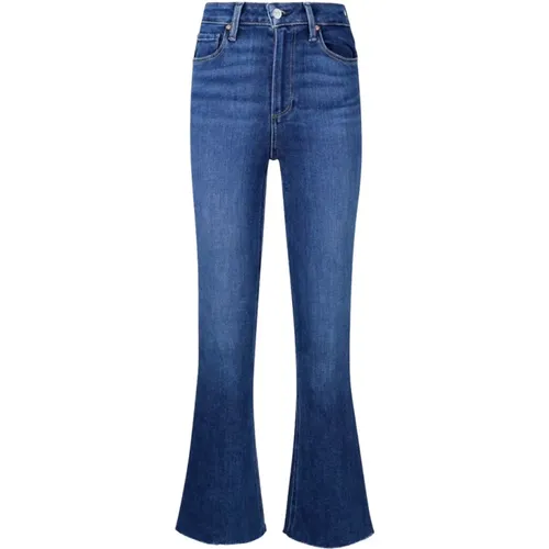 Seamed Beltloops & Raw Hem Jeans , female, Sizes: W29, W28, W25, W27 - Paige - Modalova