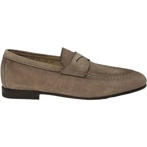 Loafers, male, , Size: 8 1/2 US Classic Men`s Moccasins - Santoni - Modalova