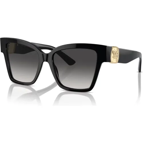 Schwarz/Grau Sonnenbrille , Damen, Größe: 54 MM - Dolce & Gabbana - Modalova