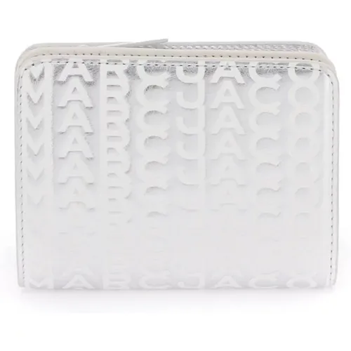 Wallets & Cardholders,Metallisches Mini-Kompaktportemonnaie mit Monogrammmuster - Marc Jacobs - Modalova