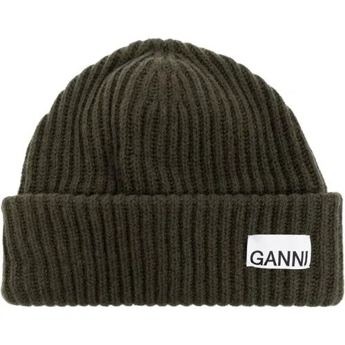 Beanie mit Logo Ganni - Ganni - Modalova
