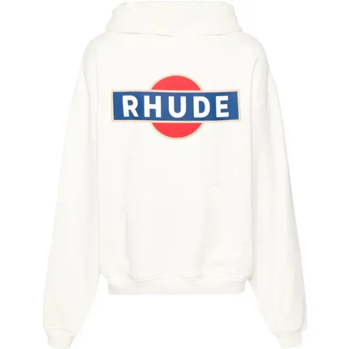 Vintage Racer Hooded Sweater , male, Sizes: S, L, M - Rhude - Modalova