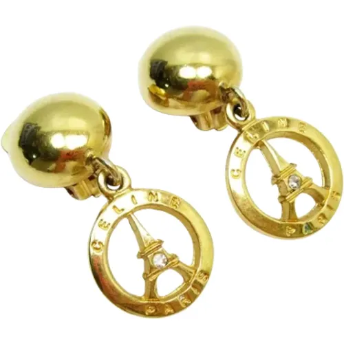 Pre-owned Jewellery, female, , Size: ONE SIZE Pre-owned Metal earrings - Celine Vintage - Modalova