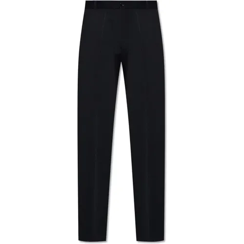 Chinos, male, , Size: L Wool trousers - Dolce & Gabbana - Modalova