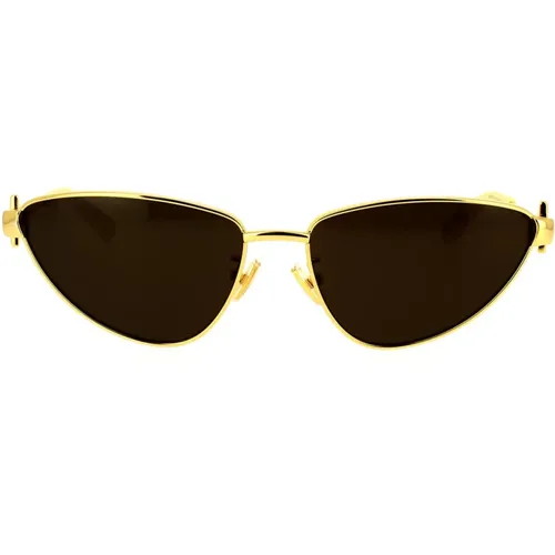 Metal Cat-Eye Sunglasses Bv1186S 002 , female, Sizes: 59 MM - Bottega Veneta - Modalova