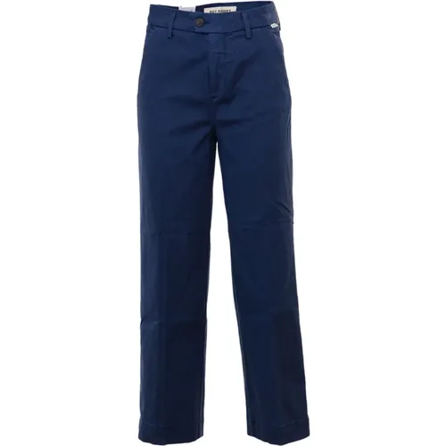 Gabardine Chino Hose Flare Fit , Damen, Größe: W31 - Roy Roger's - Modalova