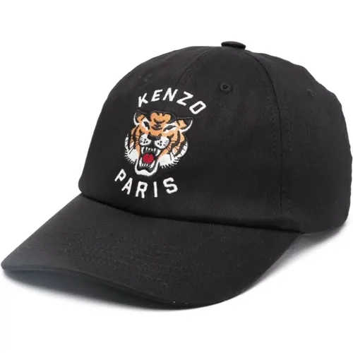 Caps, male, , Size: ONE SIZE Cotton Baseball Cap with Logo - Kenzo - Modalova