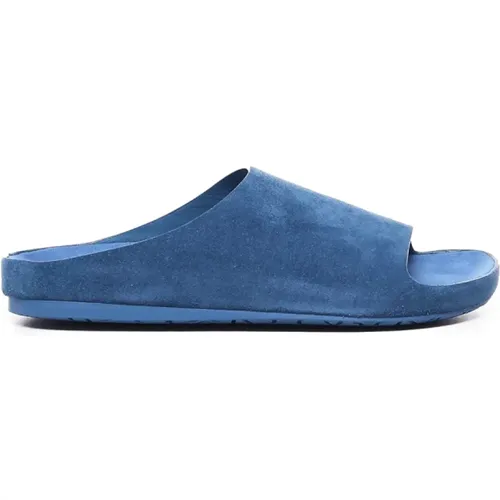 Offene Zehen Ledersandalen Schwarz Blau - Loewe - Modalova