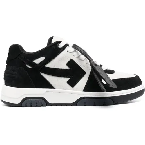 Black Suede Out of Office Sneakers , male, Sizes: 6 UK, 11 UK, 12 UK - Off White - Modalova