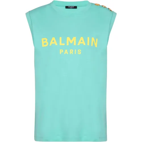 Paris tank top , Damen, Größe: S - Balmain - Modalova