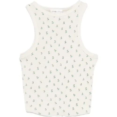 Sleeveless Tops, female, , Size: M Ribbed Knit Round Neck Sleeveless Top - Frankies Bikinis - Modalova