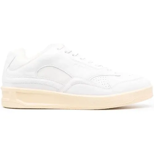 Sneakers, male, , Size: 7 US Leather Low Top Sneakers - Jil Sander - Modalova