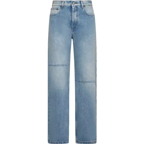 Blaue Denim-Jeans mit Asymmetrischen Schnitten , Damen, Größe: W26 - MM6 Maison Margiela - Modalova