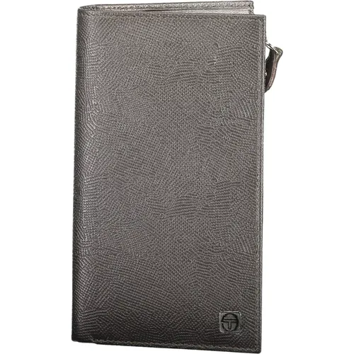 Wallets & Cardholders, male, , Size: ONE SIZE Elegant Leather Wallet with Coin Pocket - Sergio Tacchini - Modalova