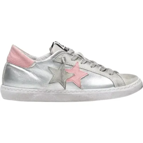 Sneakers, female, , Size: 5 US Low Silver Women Sneakers - 2Star - Modalova