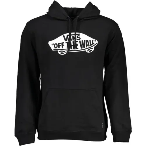 Hoodies, male, , Size: M Hooded Cotton Sweatshirt with Logo Print - Vans - Modalova