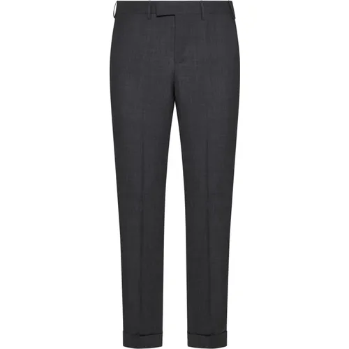 Grey Wool Slim Cut Trousers , male, Sizes: S, L, XL, 3XL, 2XL, 4XL, M - PT Torino - Modalova