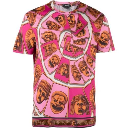 T-shirts and Polos , male, Sizes: S - Versace - Modalova