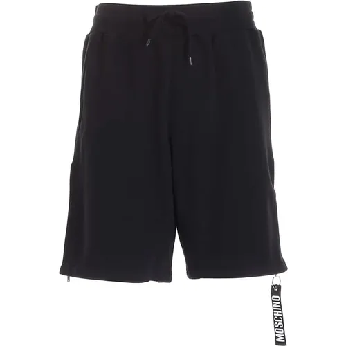 Zip Detailed Bermuda Shorts , male, Sizes: M - Moschino - Modalova